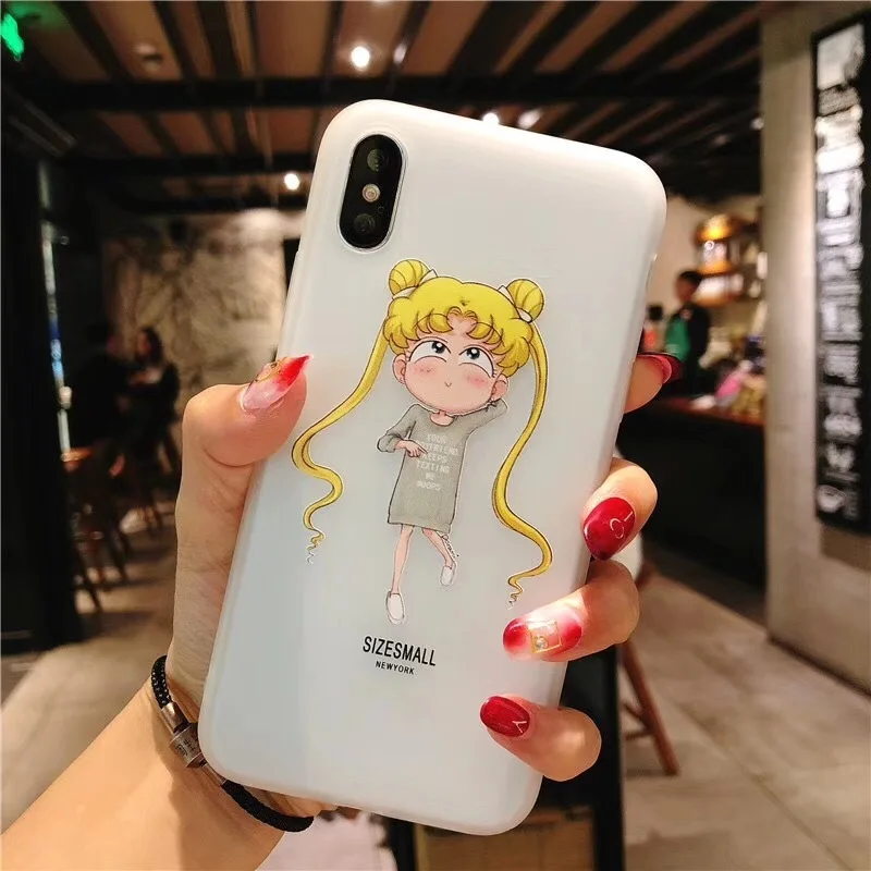 Fundas розовый чехол для телефона s для iPhone 8 6 6S 7 Plus X чехол японский комикс сейлор мун прозрачный мягкий силиконовый тпу чехол капа