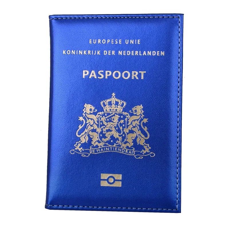 Blue 1 Голландская Обложка для паспорта мягкая из искусственной кожи Женская Обложка для паспорта Nederlanden голландская Nederland мужской чехол для паспорта - Цвет: Blue 1