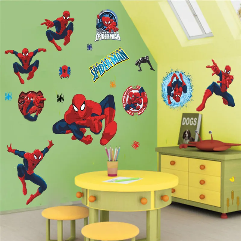 70*50 см Человек паук Новые Мстители 4 эндшпиль DIY 3D Стикеры Детская комната