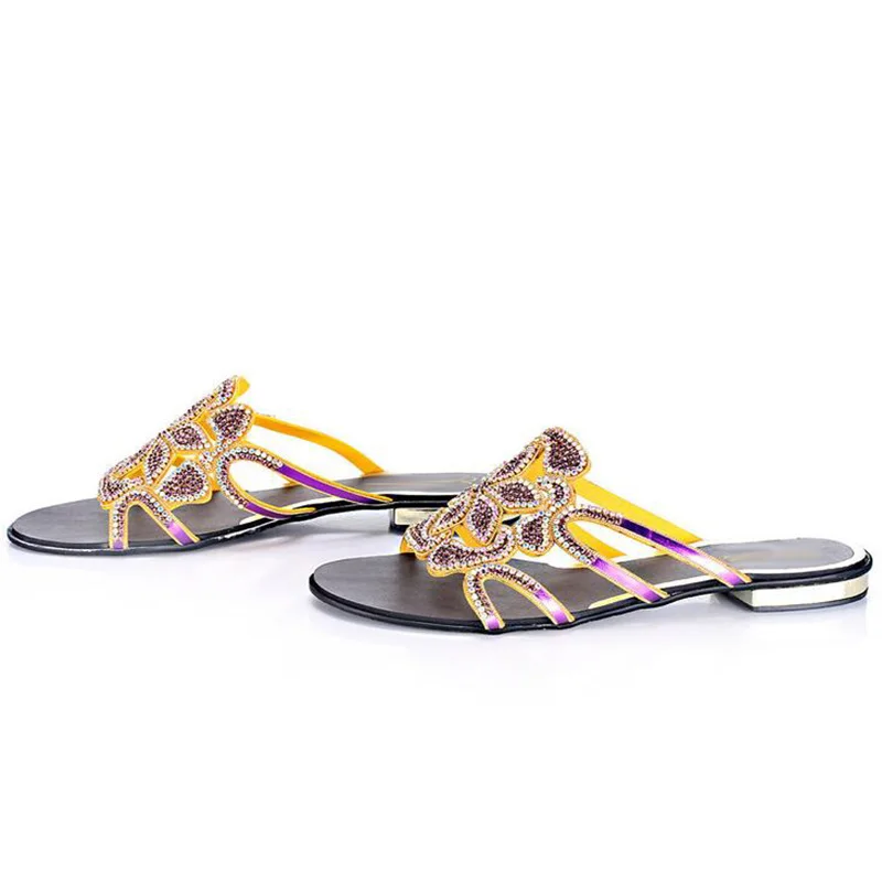 Женские летние шлепанцы на плоской подошве с цветами большие размеры 42 43|fashion