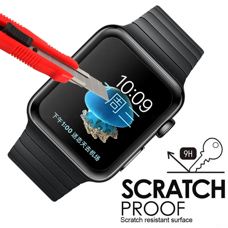 4D полноэкранная изогнутая Защитная пленка для Apple Watch Series 1 2 3 HD 9H закаленное