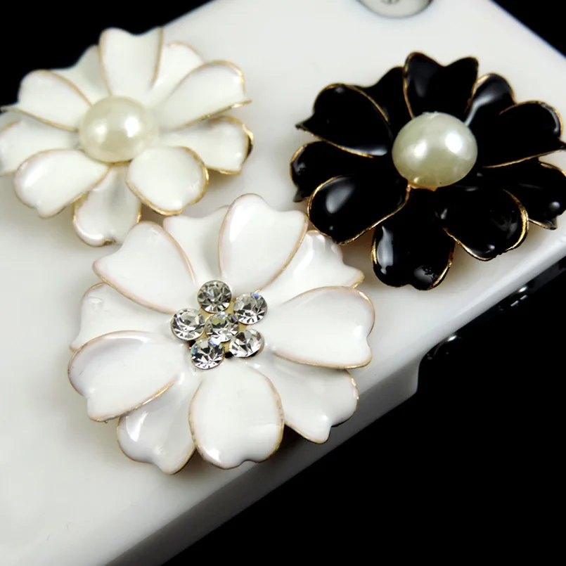 PF Жемчуг для Ремесла Цветок Ромашка Горный Хрусталь Аппликация Телефон Случае