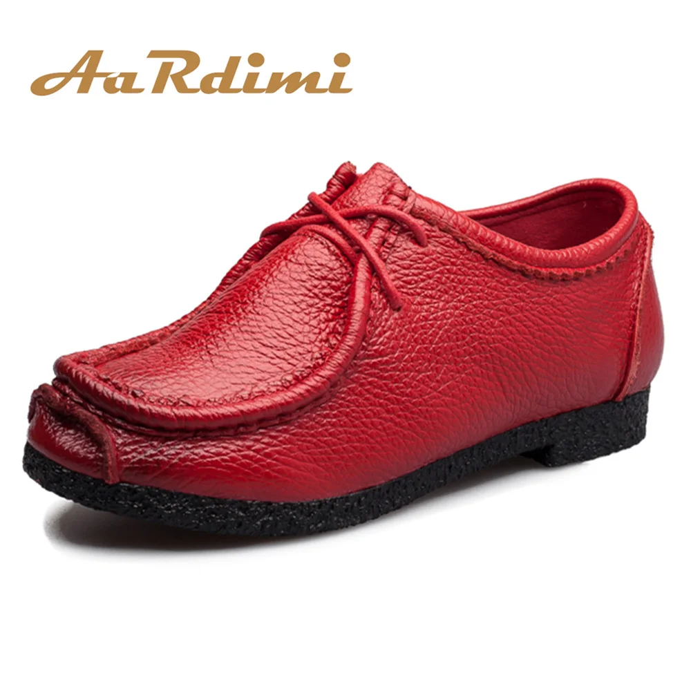 

AARDIMI/женские туфли-оксфорды из 100% коровьей кожи; сезон весна-осень; однотонная женская обувь на плоской подошве со шнуровкой в стиле ретро; п...