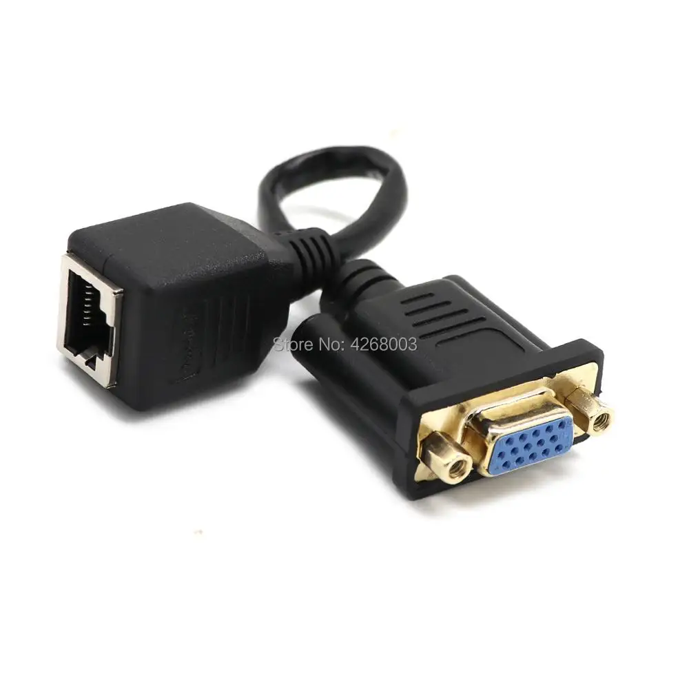 Зови VGA Женский RJ45 удлинитель к разъем кабель монитор vga extender| |