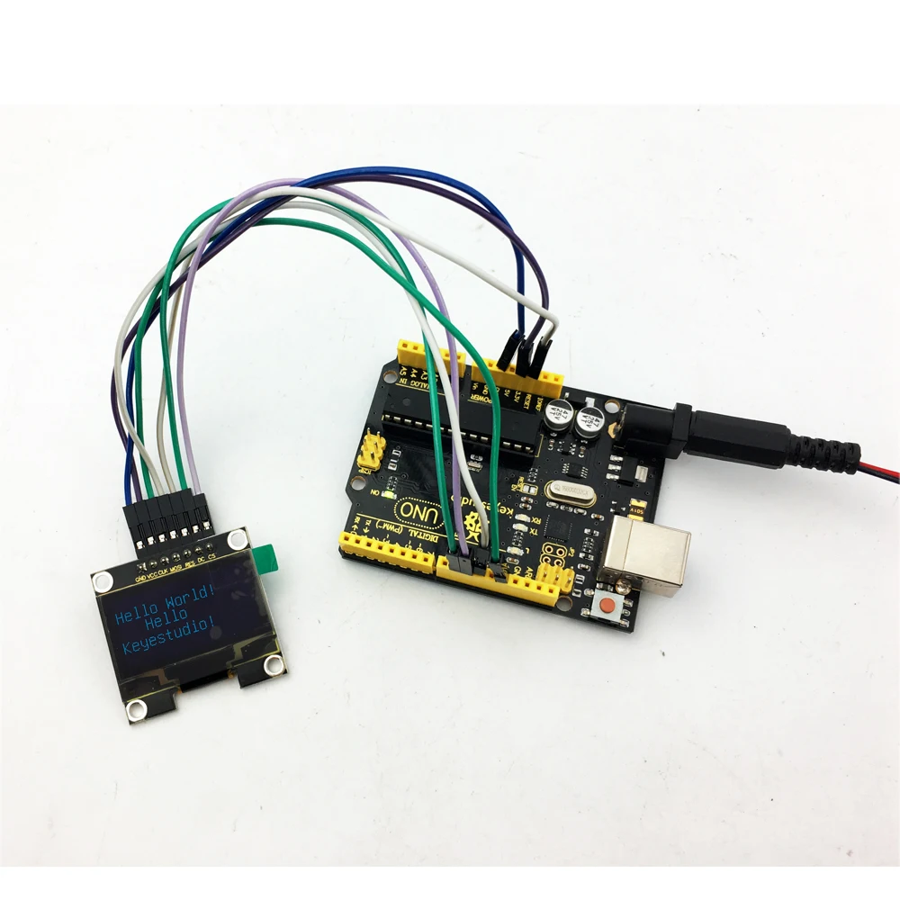 Новинка! Keyestudio IIC SPI 1," 128x64 OLED V2.0 графический дисплей модуль для Arduino UNO R3