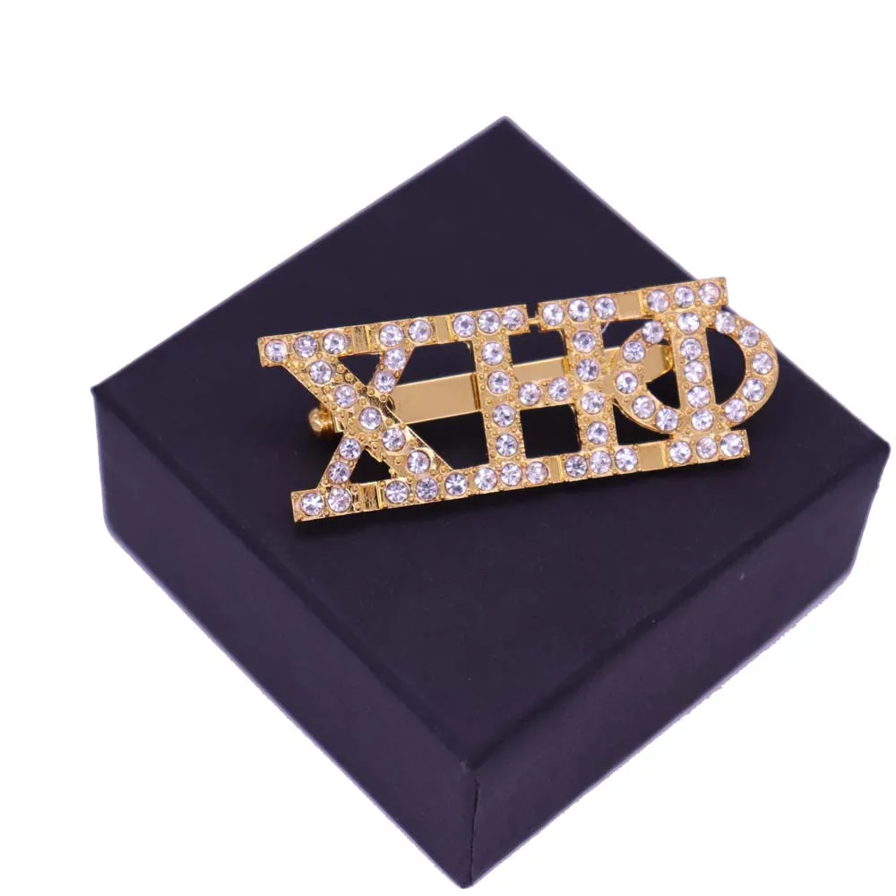 Индивидуальный дизайн модная металлическая брошь с инкрустированными