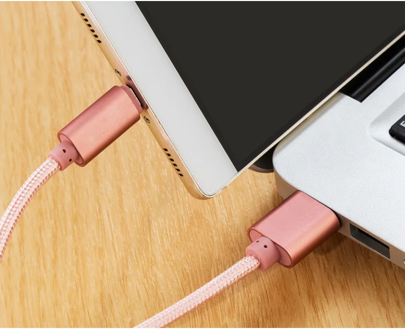 USB Type C нейлоновый кабель для быстрой зарядки и синхронизации данных Letv Samsung Huawei