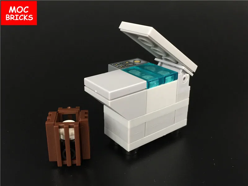 5 компл./лот кубики MOC DIY машина светильник серый офисная копировальная