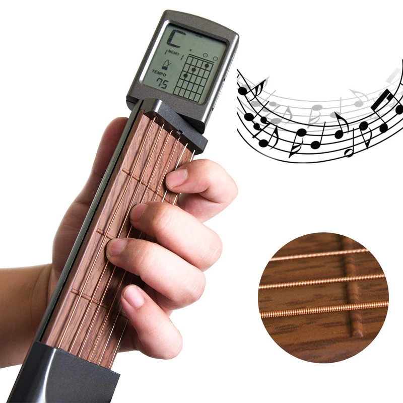 Карманная гитара Chord Trainer Портативная память для начинающих инструмент практики