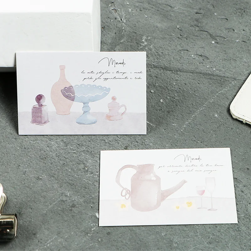 28 листов/комплект красивые бутылки акварель серии ЛОМО карта мини Открытка