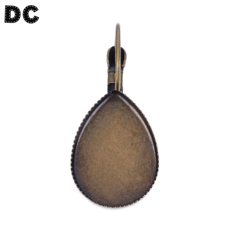 20 штук/лот Золотой/Родированный/Серебряный цвет Подвесные серьги Основа металл Медь Кабошон Пустая настройка DIY Украшения для ушей F5201 on.