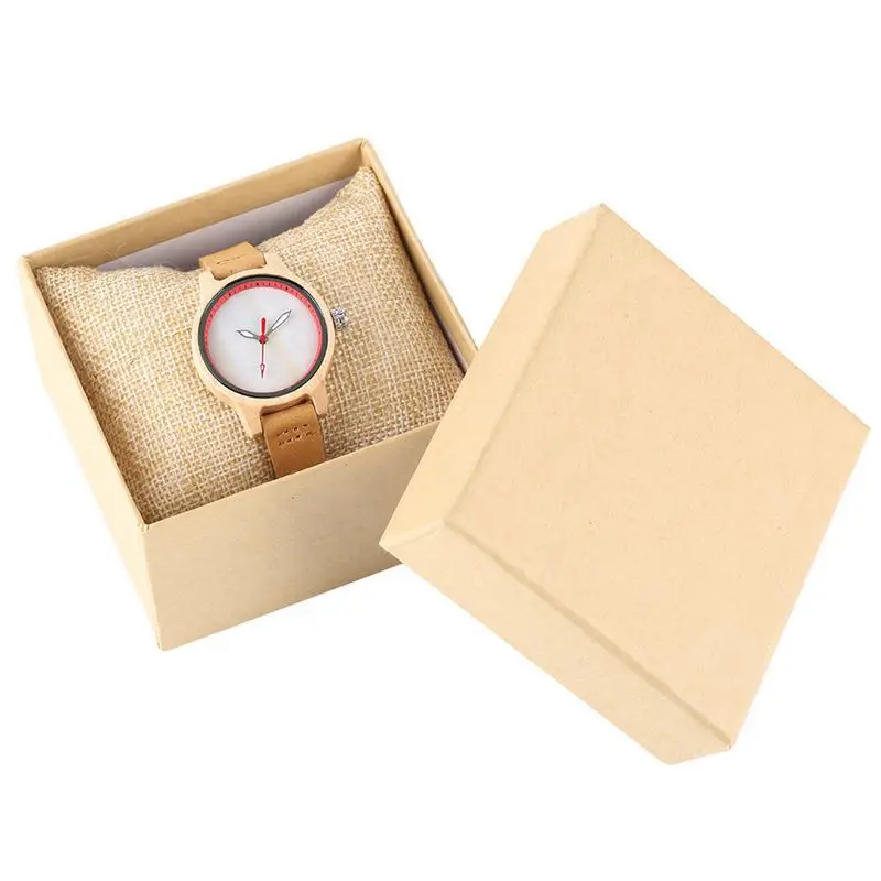 White with box Женские деревянные часы, уникальные свежие зеленые часы для женщин, элегантные часы, женская одежда, аналоговые кварцевые наручные часы, dames horloges - Цвет: White with box