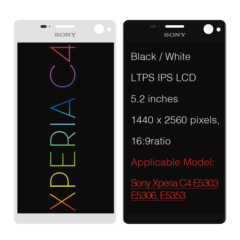 5 &quotэкран для SONY Xperia C4 E5303 ЖК-дисплей с сенсорным экраном дигитайзер стекло сенсор