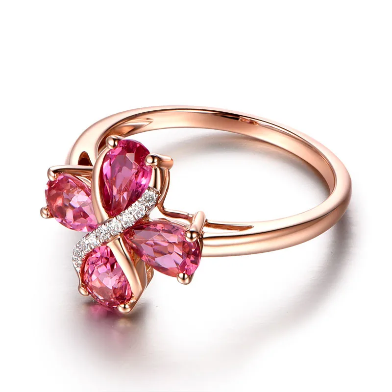 Женское кольцо с цветком из 8 колец регулируемые кольца для пальцев красного