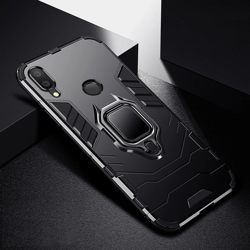 KEYSION Ring Holder Phone Case for Xiaomi Redmi Note 7 Pro 6 5 luxury Anti-knock Bumper Magnetic back cover Mi 9 SE | Мобильные