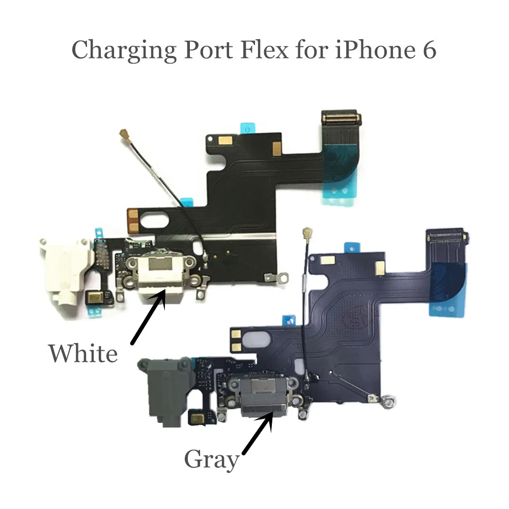 AYJ usb зарядный док-разъем для iPhone 5, 5S, 6, 6 S, 7 Plus, 4,7, 5,5, аудио разъем для наушников, зарядное устройство, порт, гибкий кабель