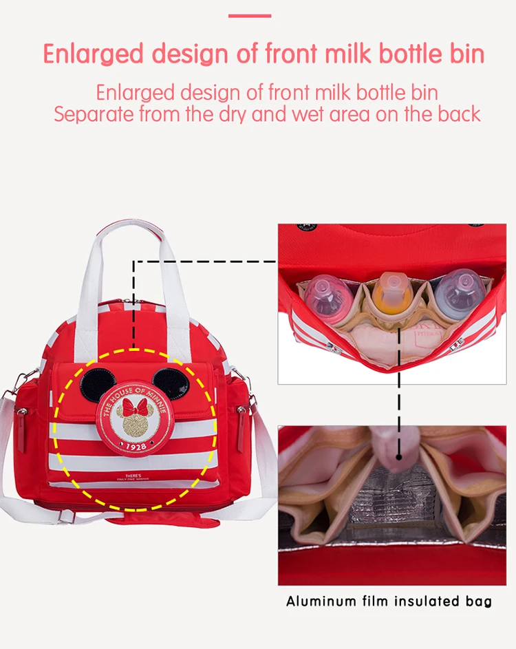 Disney Minnie Baby пеленки мешок материнская коляска подгузник/Hobos/Сумка тоут сумка для