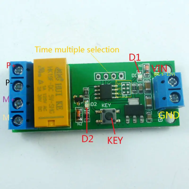 

DC5V 6V 9V 12V Motor Reversible Controller Timer Adjustable Delay Relay Switch 2A Drive Current 5000s 0.1setp For Fish Tank