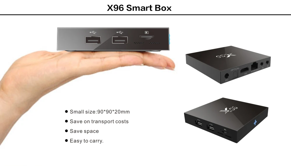 Умная ТВ приставка X96 4K Android 6 0 четырехъядерный Amlogic S905X 16 1 + 8 Гб Wi Fi|streaming media player|media