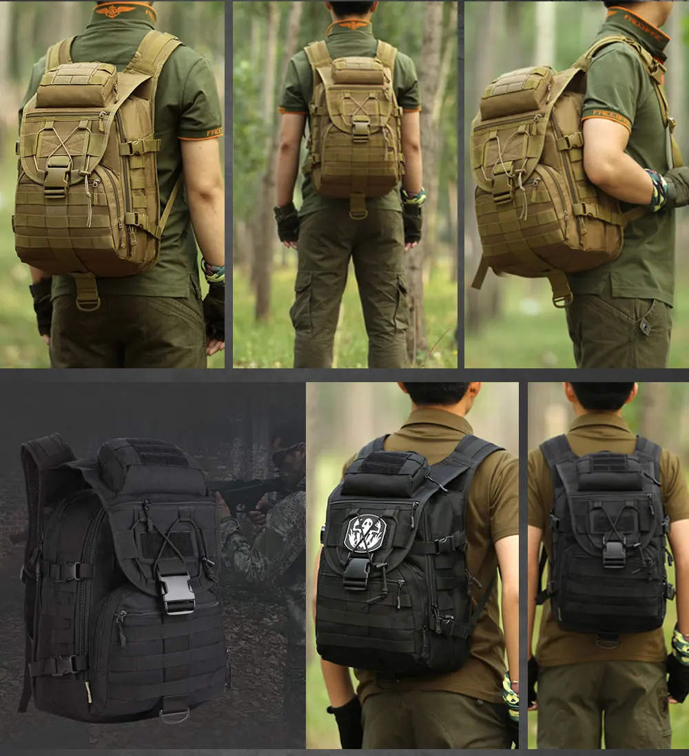 Хит, Тактический Рюкзак Molle, военный рюкзак, нейлоновый водонепроницаемый армейский рюкзак, для спорта на открытом воздухе, кемпинга, туризма, рыбалки, охоты, сумка