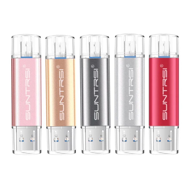 Suntrsi USB Flash Drive 64 ГБ OTG USB 3.0 Флешки Высокая Скорость металл USB ФЛЭШ-Накопитель Индивидуальный Логотип USB Флэш-Накопитель 64 ГБ