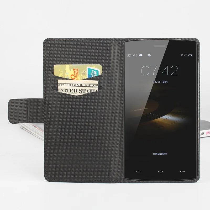 5 &quotлевый и правый золотой цветок Роскошный PU кожаный для HOMTOM ht7 Pro