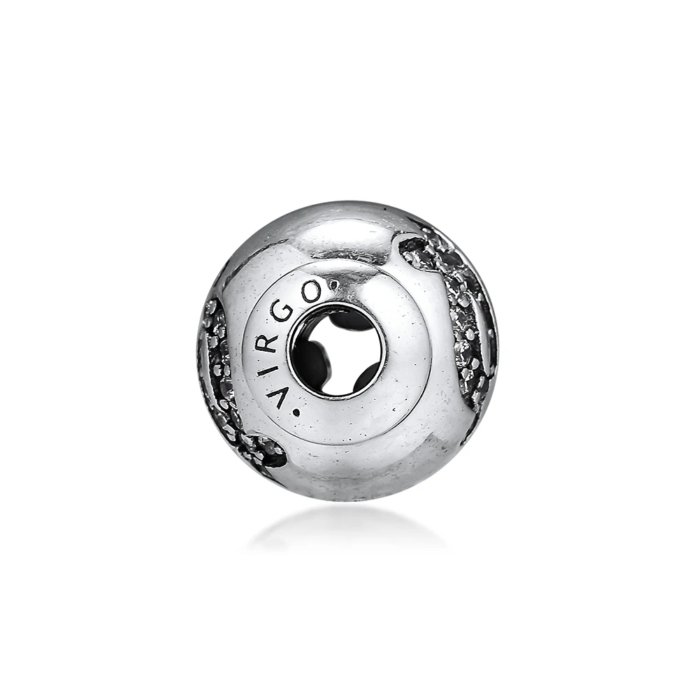 Бусины с прозрачным кубическим цирконием для браслетов Pandora Essence серебряные