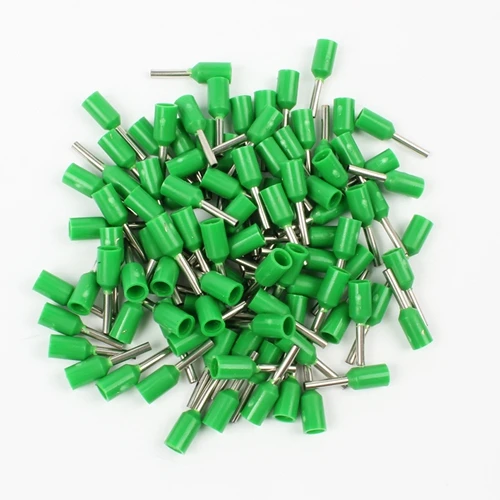 Green E0506 изоляционные трубки изолированные терминалы 0.5мм2 кабельный провод разъем 100 шт./упак. изоляционные обжимные Клеммные Соединители VE - Цвет: Green