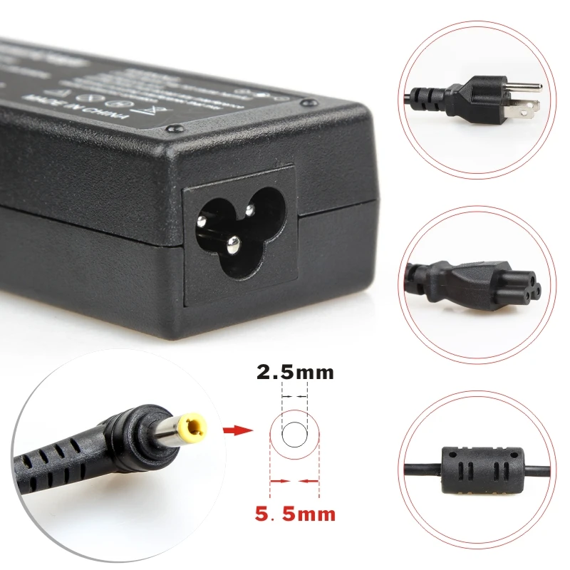 FDBRO 19V 3.42A 65W 5 5*2 5mm PA 1650 02 AC адаптер зарядного устройства для ноутбука Acer бесплатная