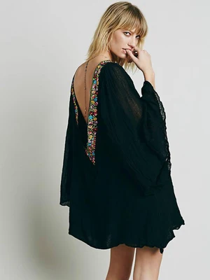 SMTHMA 2017 Весна Осень платье свободные хлопок вышитые Vintage sexy backless Dress plus size ladies linen
