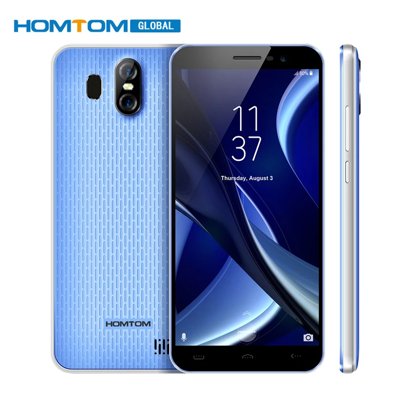 HOMTOM S16 отпечатков пальцев ID 3g смартфон 5 дюймов Android 7 0 2 ГБ + 16 MTK6580 Quad core 1. Гц двойной