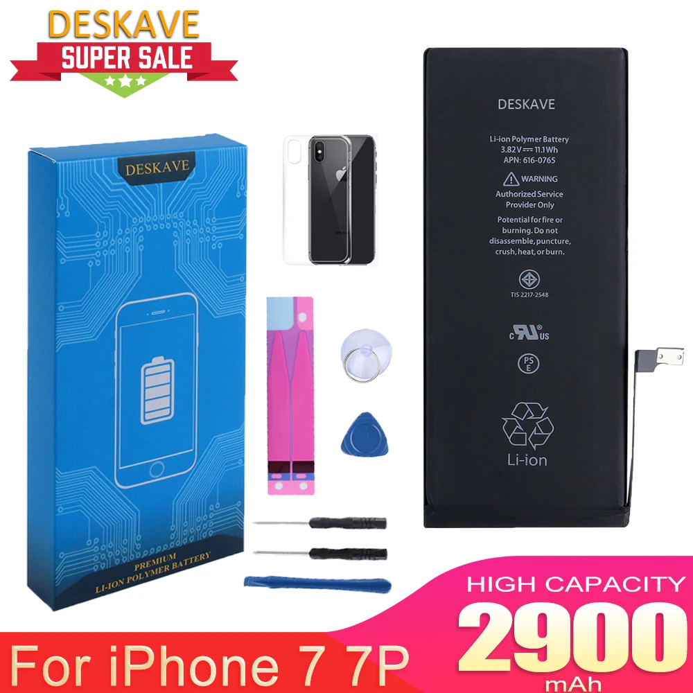 Аккумулятор для телефона iphone 7 Plus 8 аккумулятор 2900 1960 мАч A1660 запасная батарея AAAAA