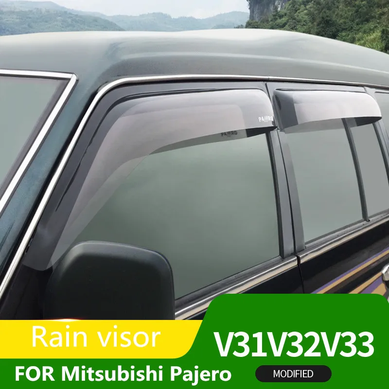4 шт. для Mitsubishi Pajero V31 V32 V33 непромокаемый козырек Окно дождь брови мигающая доска