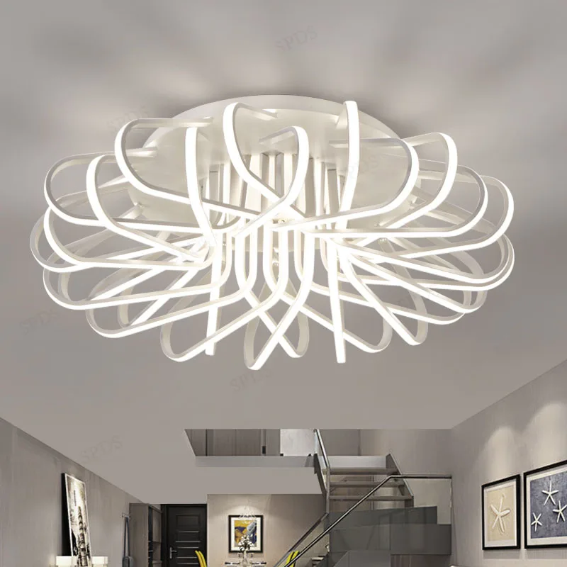 Modern Bird Nest Wrought Iron Aluminium LED Interior Lighting Ceiling Lamps Home Decoration Remote Surface Mounted Lamp | Освещение