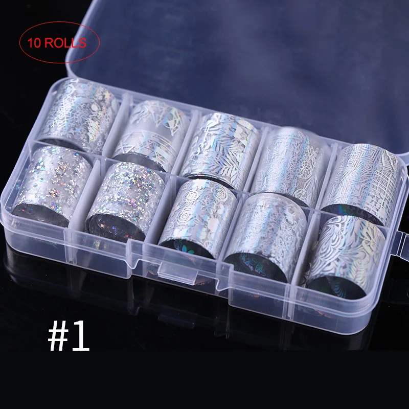 Set 8 BORN PRETTY 15 листов звездное небо Лазерная Фольга для ногтей переводная наклейка 4*10 см красочные мерцающие DIY ногтей советы для украшения ногтей - Цвет: Set 8