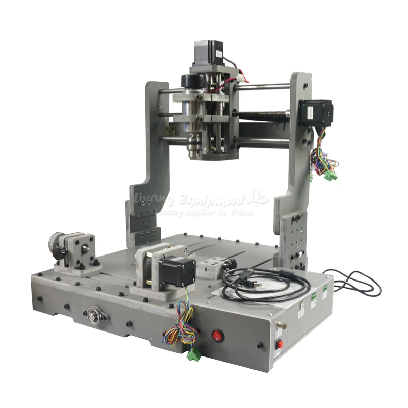 Деревообрабатывающий станок DIY 4-осевой мини-токарный с ЧПУ 3040 300 Вт 3D