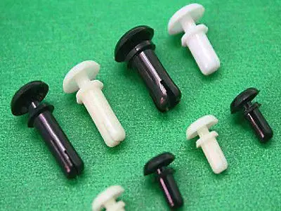 

Free Shipping 100pcs M2X3.2mm Nylon Rivets Push-in Fastener R2032 Black