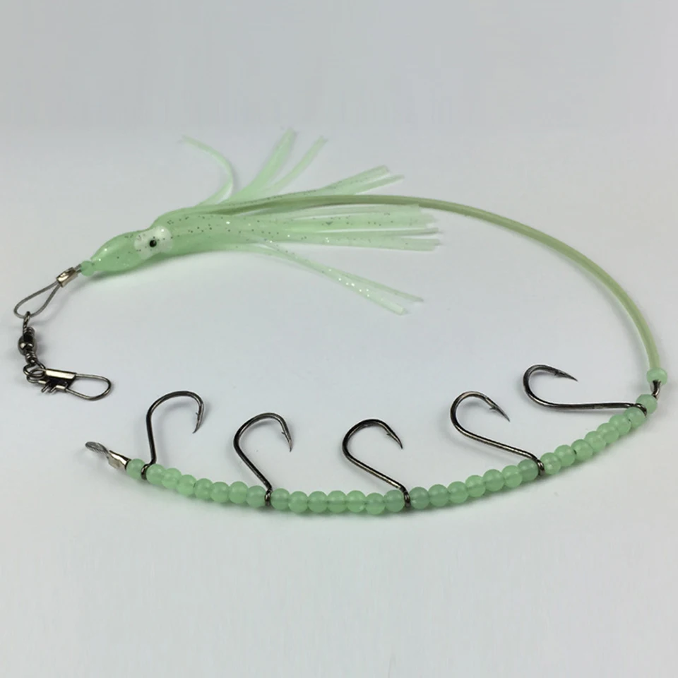 1 шт. рыболовные джиг Крючки для кальмара 33 см 7 г силиконовая приманка ночного