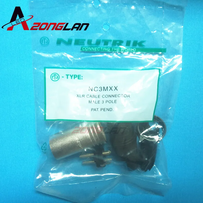 Оригинальный Для NEUTRIK коннектора 60 шт. 30 NC3MXX + NC3FXX Male et femelle Un ensemble 3 Broches XLR разъем