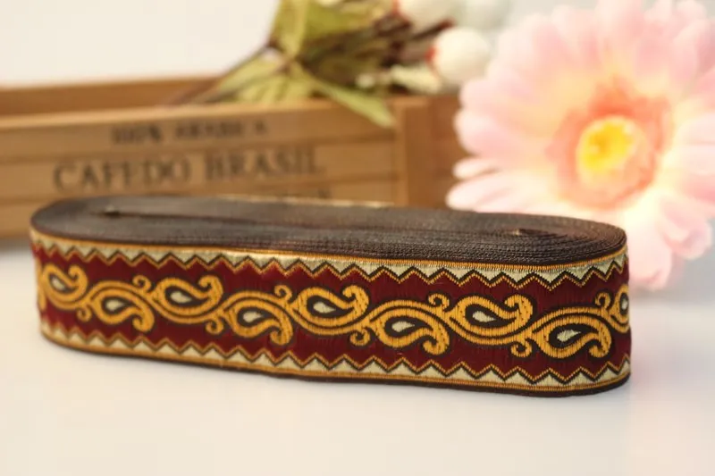 10 ярдов/партия шириной 3 см тканая жаккардовая лента классический дизайн