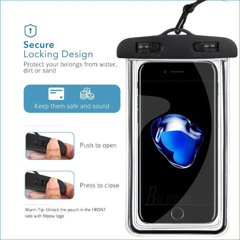 Водонепроницаемый чехол для смартфона, чехол для телефона, сумка для iPhone XR X 8, huawei, Xiaomi, универсальный, ПВХ, герметичный, подводный, чехол для телефона