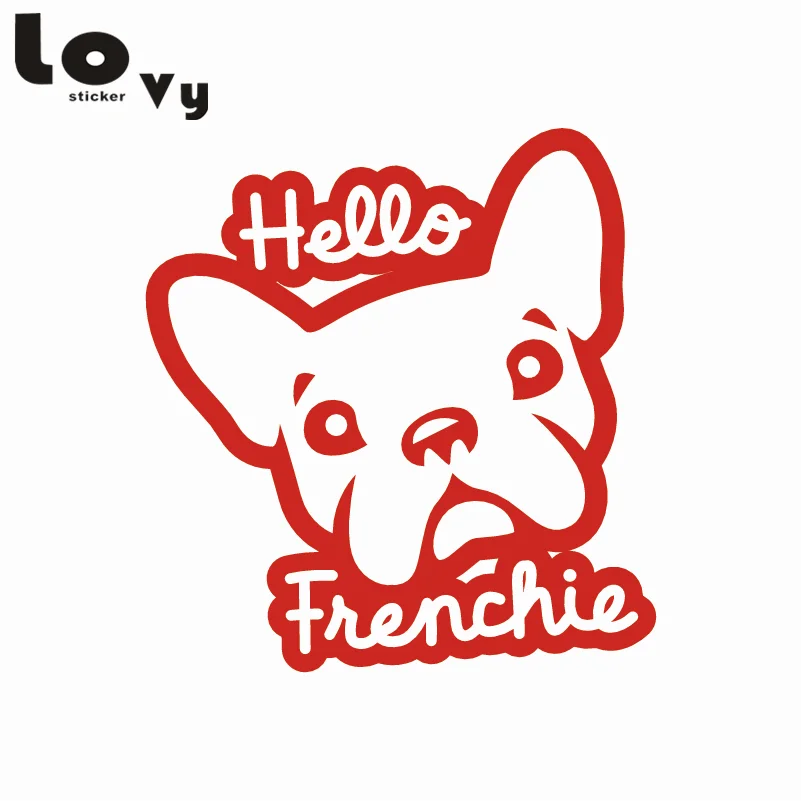 Креативная Наклейка на стену с рисунком Hello Frenchie Pet Dog Виниловая наклейка