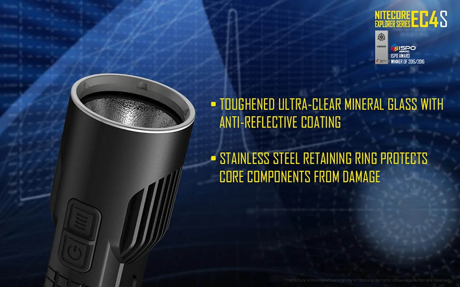 NITECORE EC4S светильник с высоким потоком, наружный светильник с литиевой батареей, светодиодный Мощный светильник, водонепроницаемый светильник-вспышка