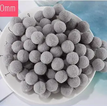 23gray 100 шт. 10/15/20/25 мм Мини пышная Нижняя Pom Poms помпонами ручной работы для детей игрушки свадебный Декор DIY товары для шитья и рукоделия - Цвет: 23gray