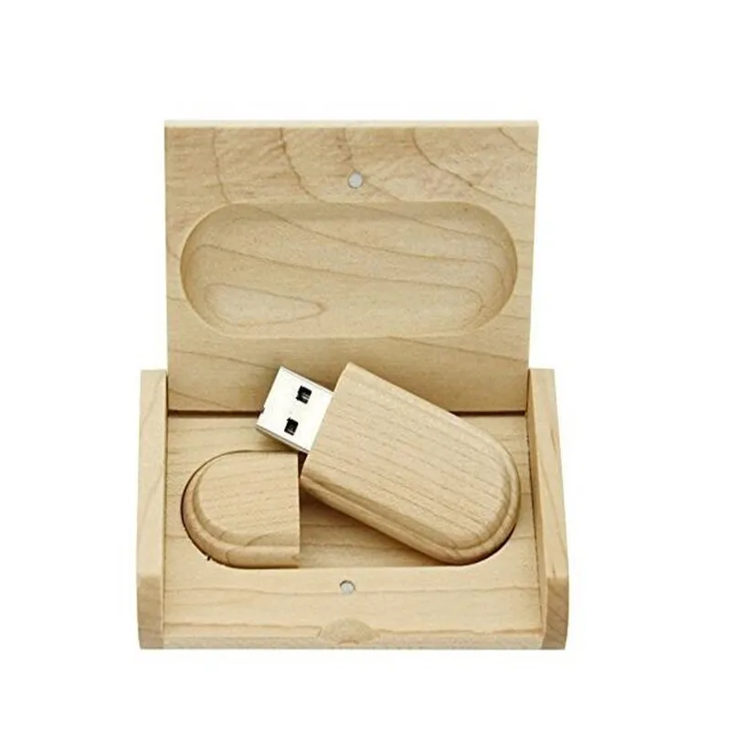 NEW Custom LOGO Wooden Narrow USB with Box Usb 2.0 Memory Flash Stick Pen Drive