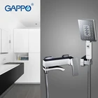 Смеситель для ванной комнаты GAPPO, современный настенный латунный кран с одной ручкой, ручной душ Водопад, для раковины