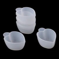 5pcs clear silicone reusable mixing measuring cups liquid epoxy resin craft hobby casting jewelry making diy tools