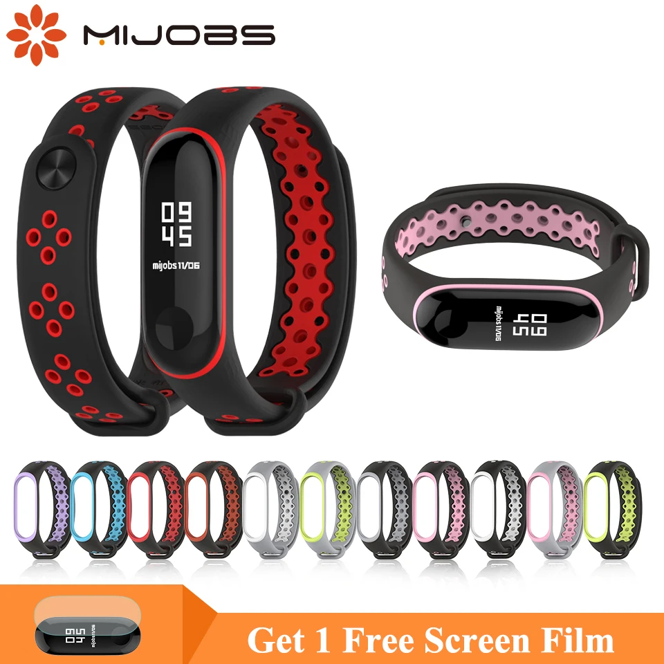 Браслет mi jobs для Xiaomi mi Band 3 спортивный ремешок силиконовый ремешок для Xiaomi mi Band 3 4 браслет mi Band 4 ремешок