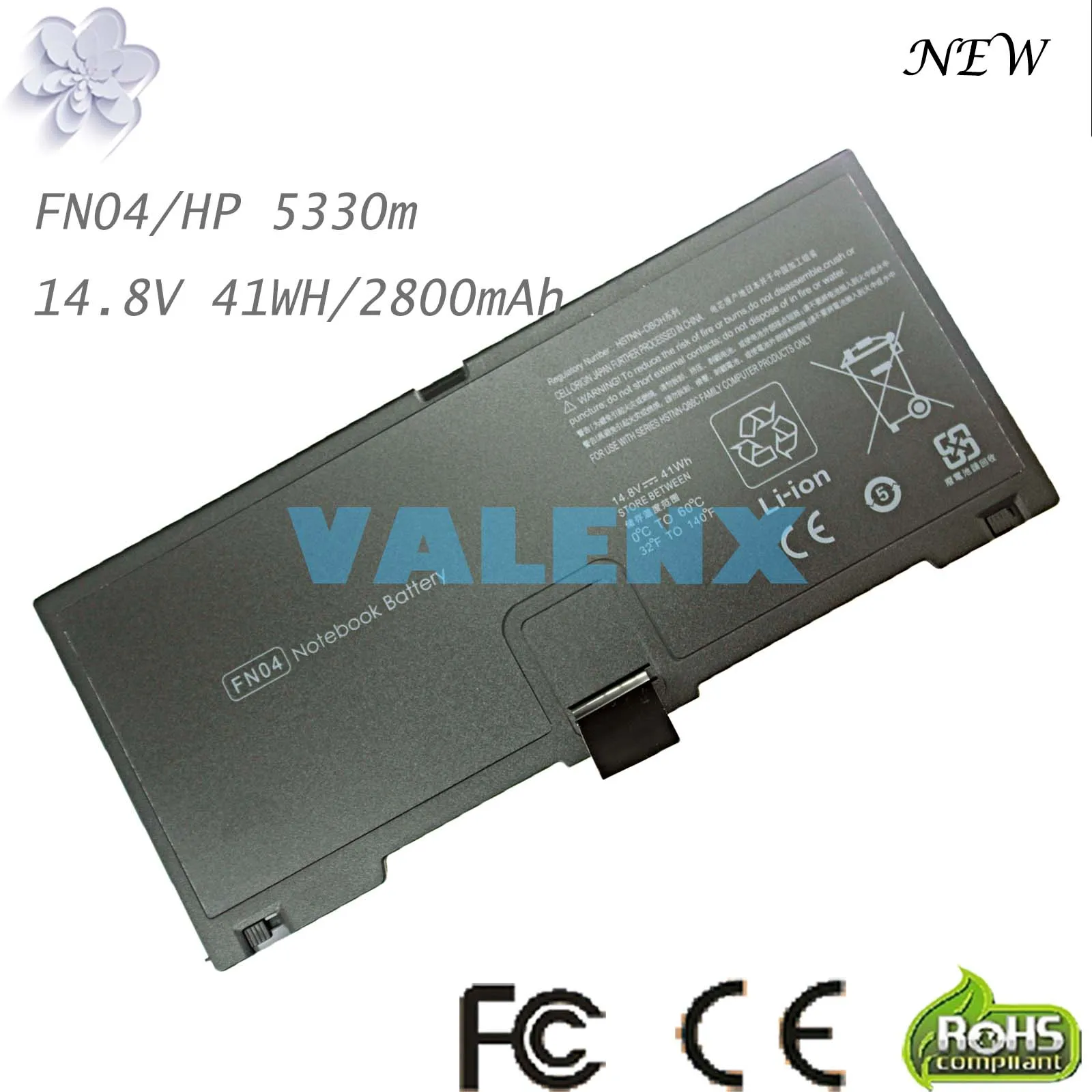 

41Wh 14.8V OEM FN04 Laptop Battery For HP ProBook 5330M HSTNN-DB0H QK648AA FN04041 QG644PA 635146-001 634818-271