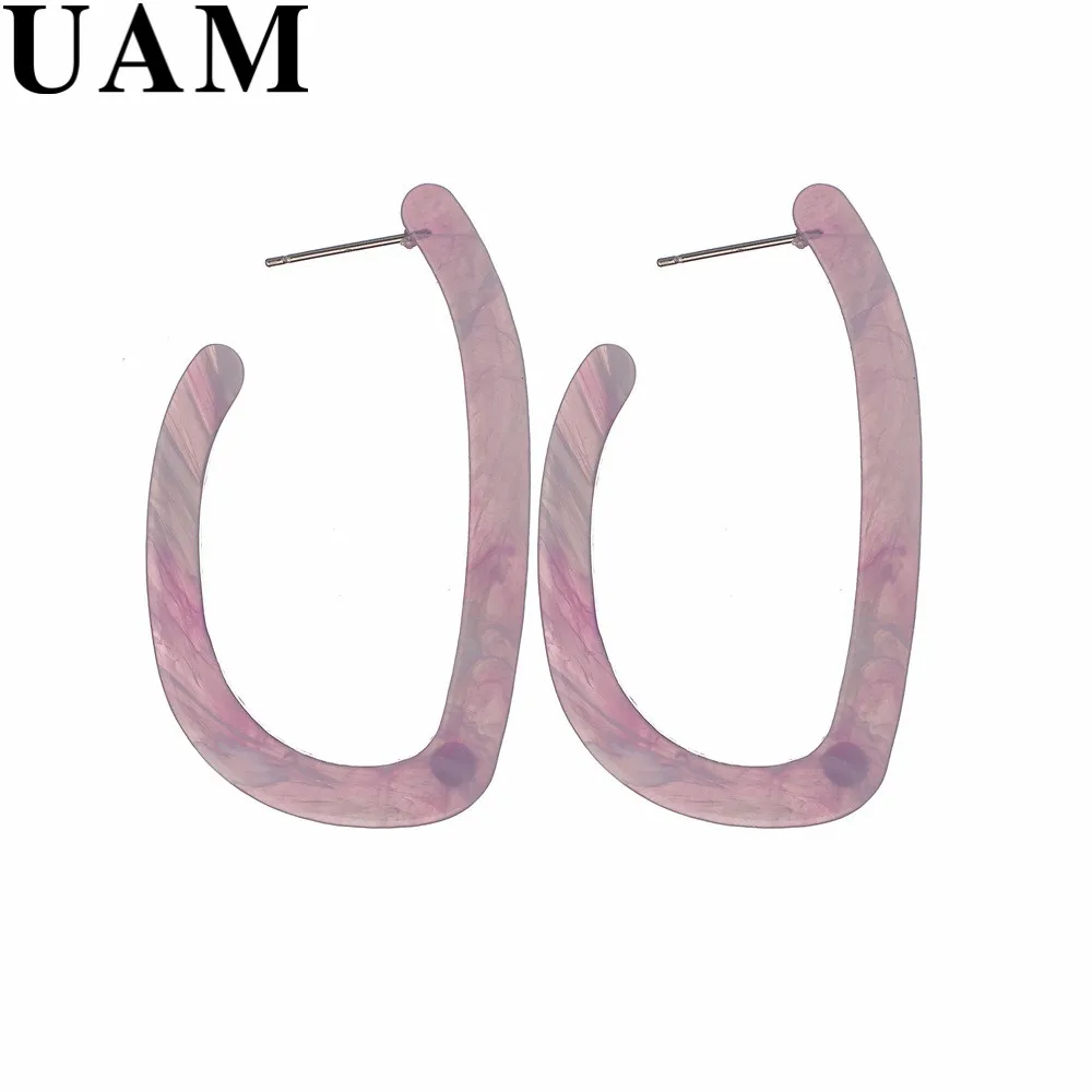 UAM Fashion Jewelry Stylish Accessories Hyperbole Cellulose Acetate Irregular Earring For Women Best Friend Unique Birthday Gift | Украшения